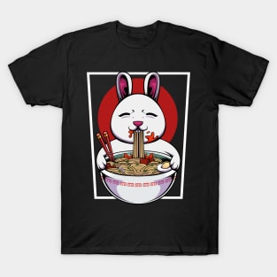 Bunny - Ramen Rabbit - Cute Kawaii Noodle Soup Eating Bunny T-Shirt